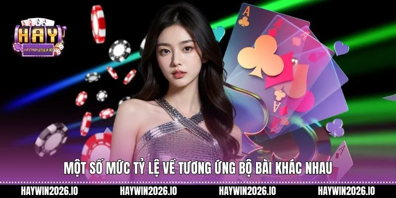 Một số mức tỷ lệ về tương ứng bộ bài khác nhau